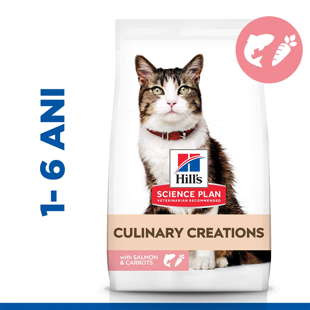Hill's Science Plan Culinary Creations cu Somon și Morcovi Pisici 1.5kg