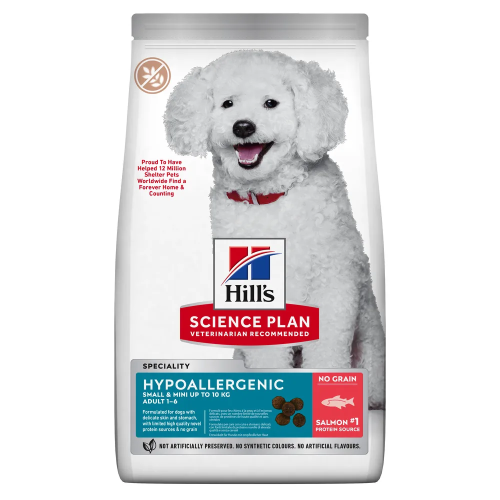 Hill's Science Plan Hypoallergenic Adult Small & Mini cu Somon Câini 1.5kg