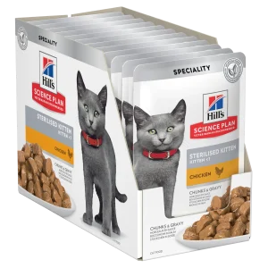 Hill's Science Plan Sterilised Kitten cu Pui Pliculețe Pisici 1.02kg